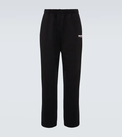 Shop Balenciaga Political Campaign Cotton Sweatpants In Black/white