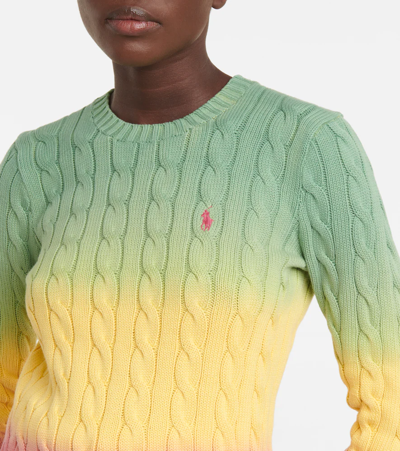 Shop Polo Ralph Lauren Cotton Cable-knit Sweater In Multi