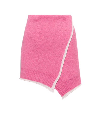Shop Jacquemus La Jupe Bagnu Toweling Miniskirt In Pink