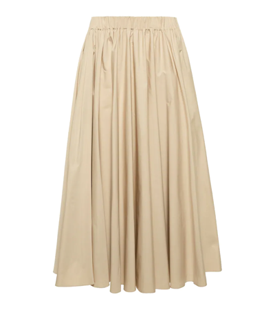 Shop The Row Sunset Gathered Midi Skirt In Oatmeal