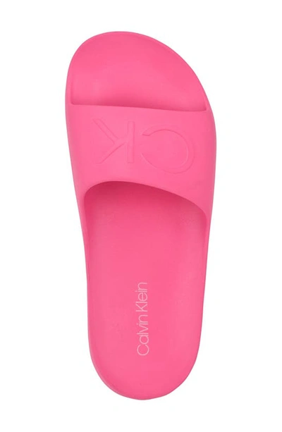 Shop Calvin Klein Holly Platform Slide Sandal In Light Pink 680
