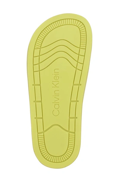 Shop Calvin Klein Holly Platform Slide Sandal In Yellow 700