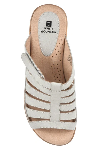 White Mountain Valencia Wedge Sandal In Ice/ Burn/ Smooth