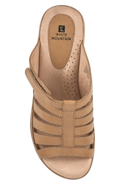 White Mountain Valencia Wedge Sandal In Natural/ Burn/ Smooth