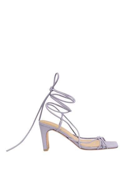 Shop Spring 2022 Footwear Meghan Heeled Wrap Sandal In Lupine