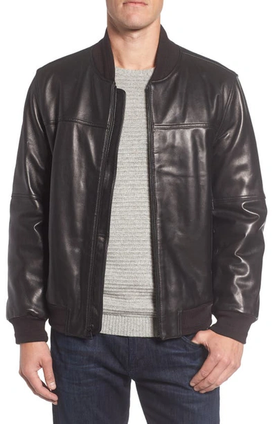 Shop Marc New York Summit Leather Jacket In Black