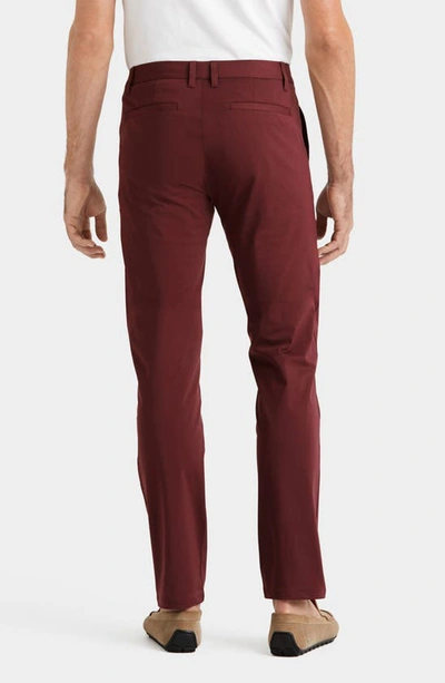 Shop Rhone Commuter Straight Fit Pants In Burgundy Red