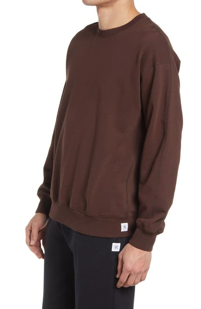 Shop Reigning Champ Relaxed Crewneck Sweatshirt In Earth