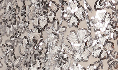 Shop Alex Evenings Sequin Lace Cold Shoulder Trumpet Gown In Mink