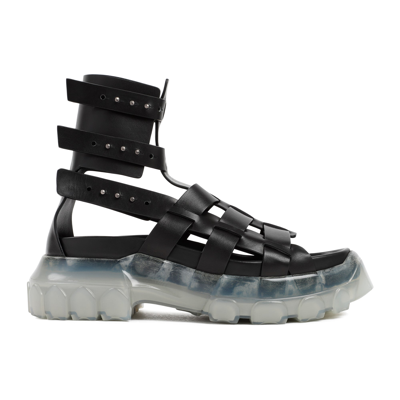 Shop Rick Owens Hiking Tractor Sandals Shoes In Black