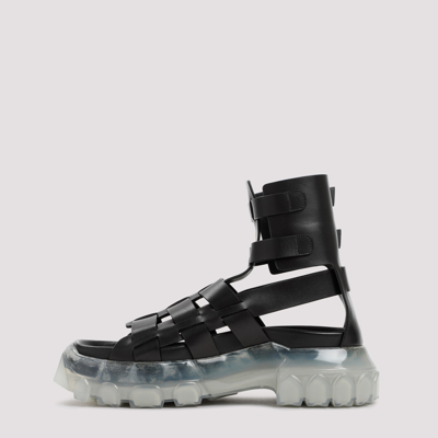 Shop Rick Owens Hiking Tractor Sandals Shoes In Black