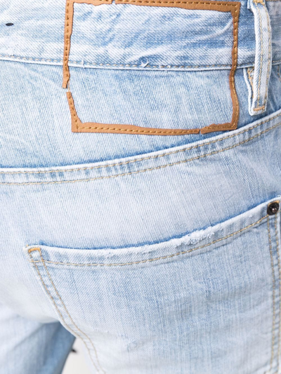 Dsquared2 Distressed-effect Straight-leg Jeans In Blue