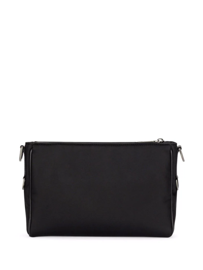 Dolce & Gabbana Leopard Jacquard Crossbody Bag In Black