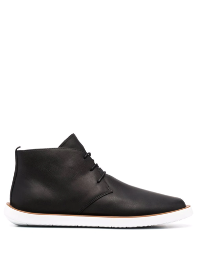 Shop Camper Wagon Lace-up Ankle Boots In Black