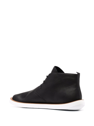 Shop Camper Wagon Lace-up Ankle Boots In Black