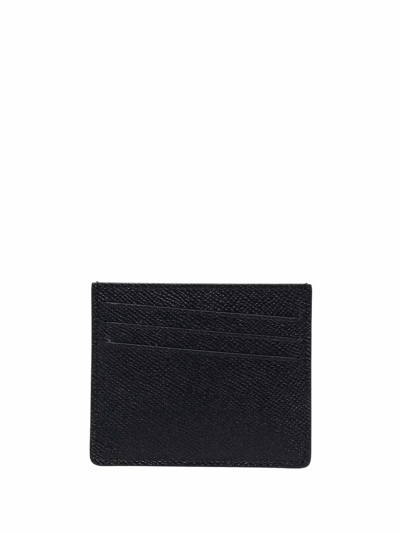 Maison Margiela Embossed Logo Card Holder Black In Black