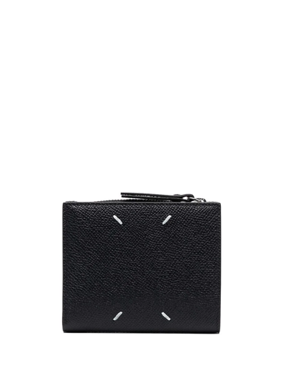 Maison Margiela Four-stitch Logo Wallet In Black