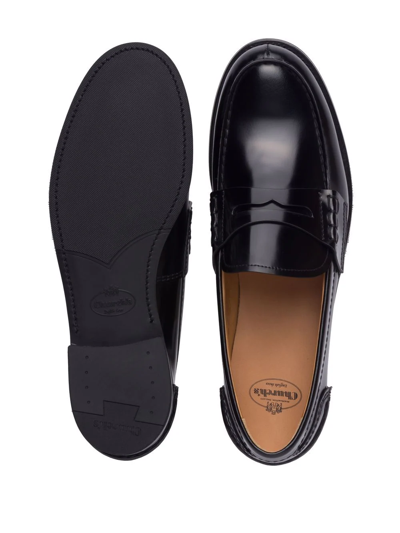 Shop Church's Pembrey W 5 Polished Fumè Loafers In Black