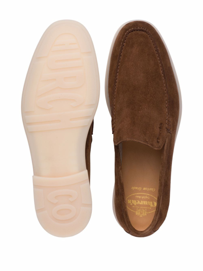 Shop Church's Greenfield Slip-on Suede Loafers In Brown