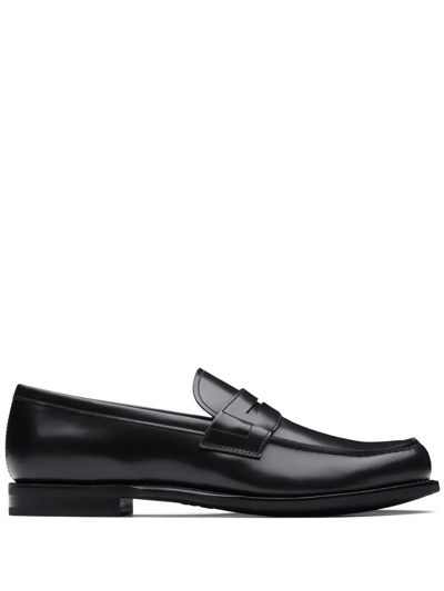 Shop Church's Gateshead Calf Leather Loafers In Black