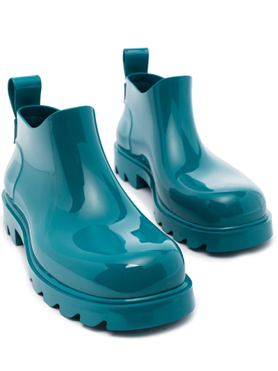 Shop Bottega Veneta Stride Ankle Boots In Blue