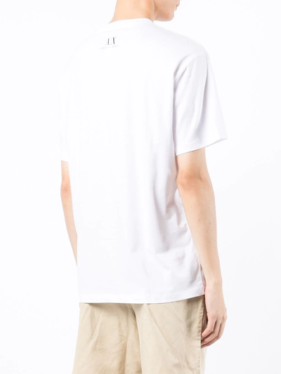 Shop Armani Exchange Graphic-print T-shirt In White