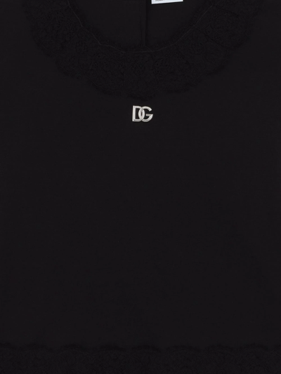 Shop Dolce & Gabbana Interlock Dg-logo Dress In Black