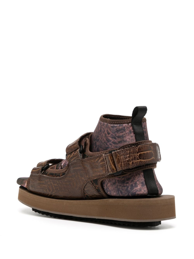 Shop Suicoke X Doublet Boak-2ab Sandals In Brown