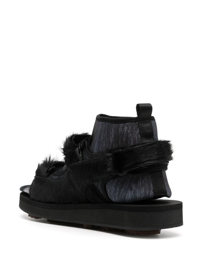 Shop Suicoke X Doublet Boak-2ab Sandals In Black