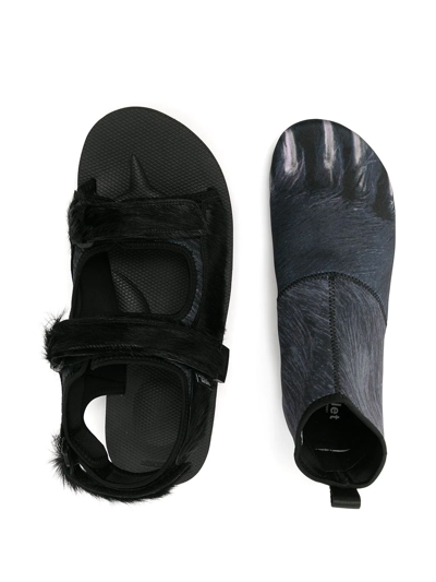 Shop Suicoke X Doublet Boak-2ab Sandals In Black