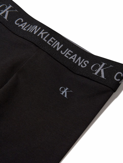 Shop Calvin Klein Jeans Est.1978 Teen Logo Waistband Leggings In Black