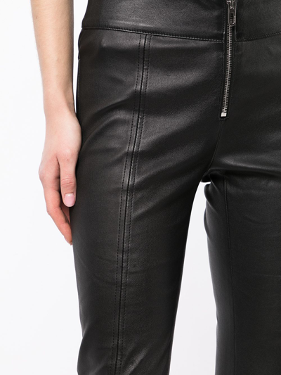 Drome High-waisted Leather Pants In Brown | ModeSens