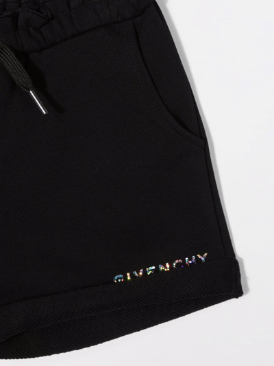Shop Givenchy Logo-print Drawstring Shorts In Black