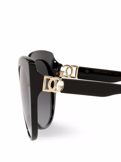 Shop Dolce & Gabbana Cat Eye-frame Sunglasses In Black