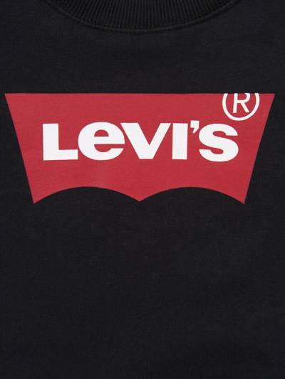Levi's Long-sleeved Logo Print T-shirt In Black