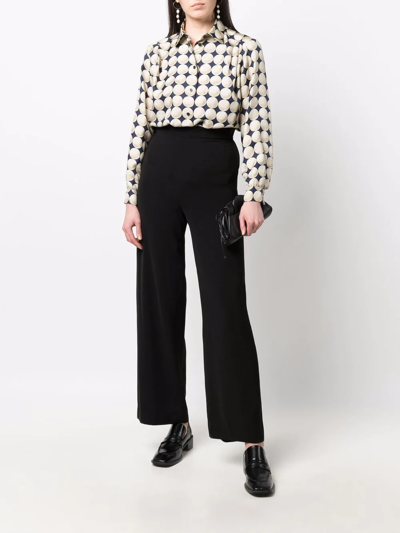 Pre-owned Hermes 1990s  High-waisted Straight-leg Trousers In Black