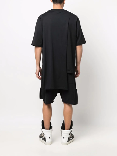 Rick Owens X Champion Asymmetric Short-sleeved T-shirt In Black