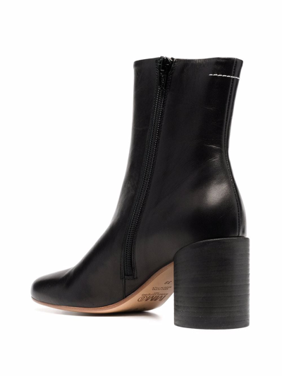 Mm6 Maison Margiela The Anatomic Ankle Boots In Black