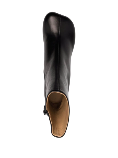 Mm6 Maison Margiela The Anatomic Ankle Boots In Black