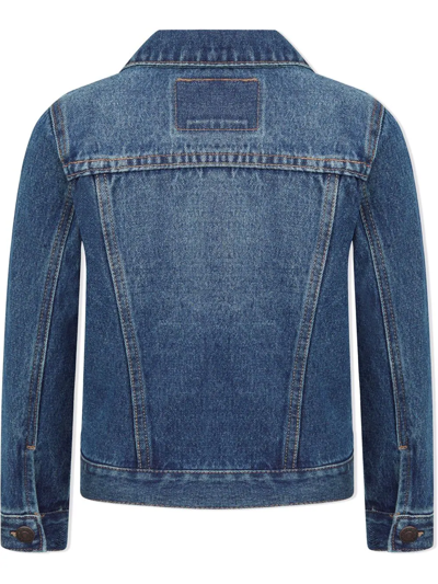 Shop Levi's Teen Washed Denim Jacket In Blue