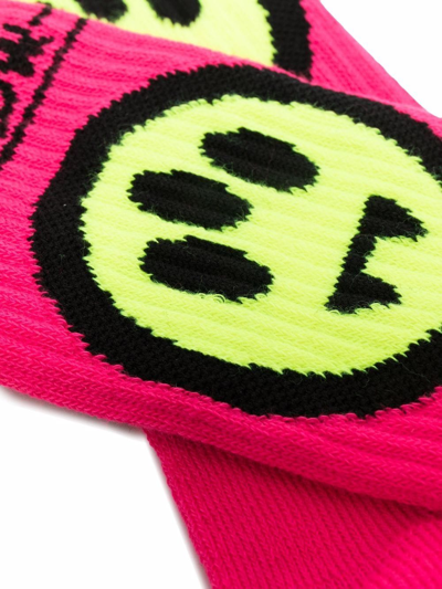 Shop Barrow Logo-print Socks In Pink