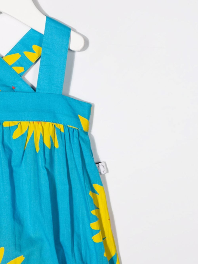 Shop Stella Mccartney Sunflower-print Playsuit In Blue