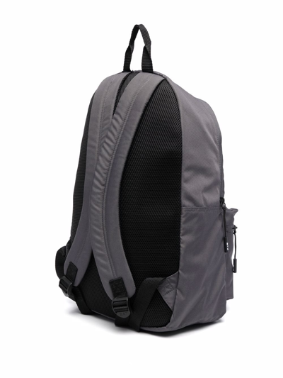 Shop Ea7 Logo-print Backpack In Grey