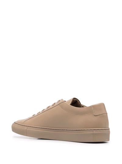 Common Projects Low Top Leather Sneakers In Brown