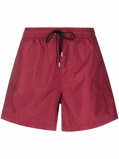 Shop Antonella Rizza Drawstring Swim Shorts In Red