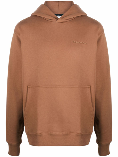 Shop Adidas Originals X Pharrell Williams Long-sleeved Hoodie In Brown