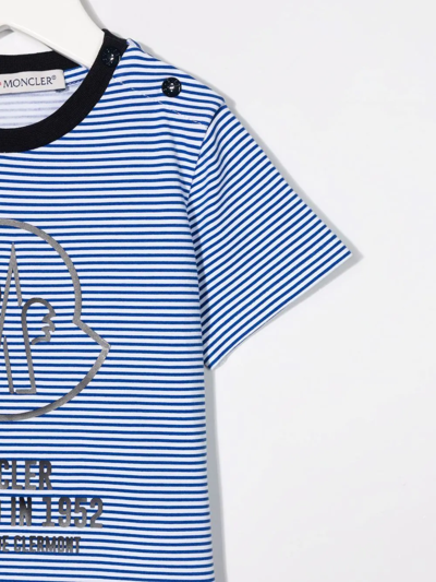 Shop Moncler Logo-print T-shirt In Blue