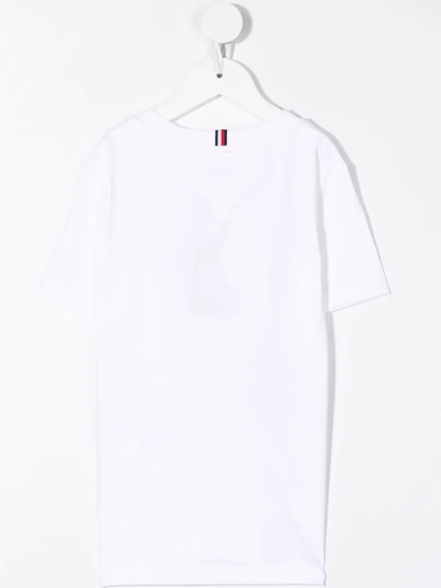 Shop Tommy Hilfiger Junior Stripe-print Cotton T-shirt In White