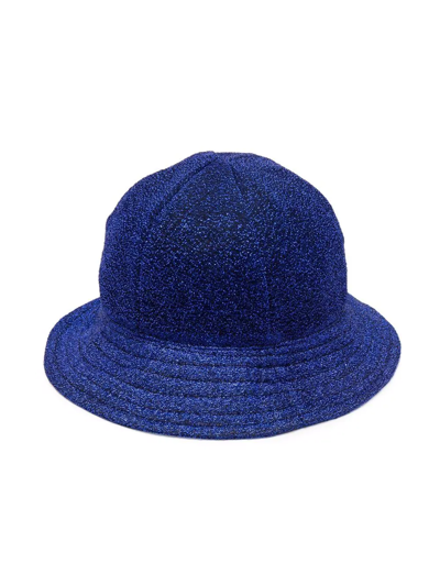 Shop Oseree Glittered Sun Hat In Blue