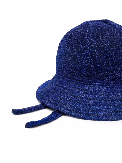 Shop Oseree Glittered Sun Hat In Blue